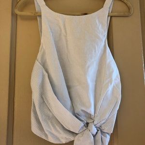 Zara tie-front Low back top xs - never worn